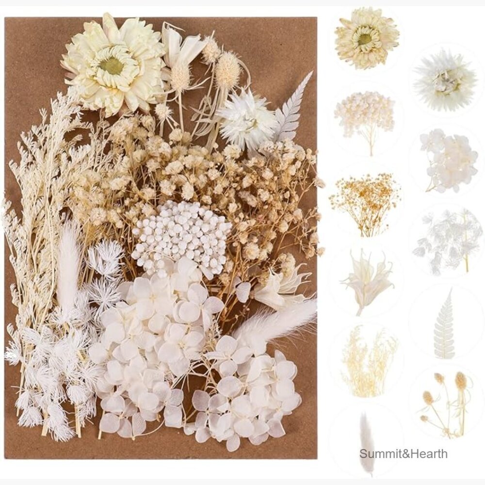 Natural Dried Flowers Leaves for DIY Crafts Resin Jewelry Candle Making Decor